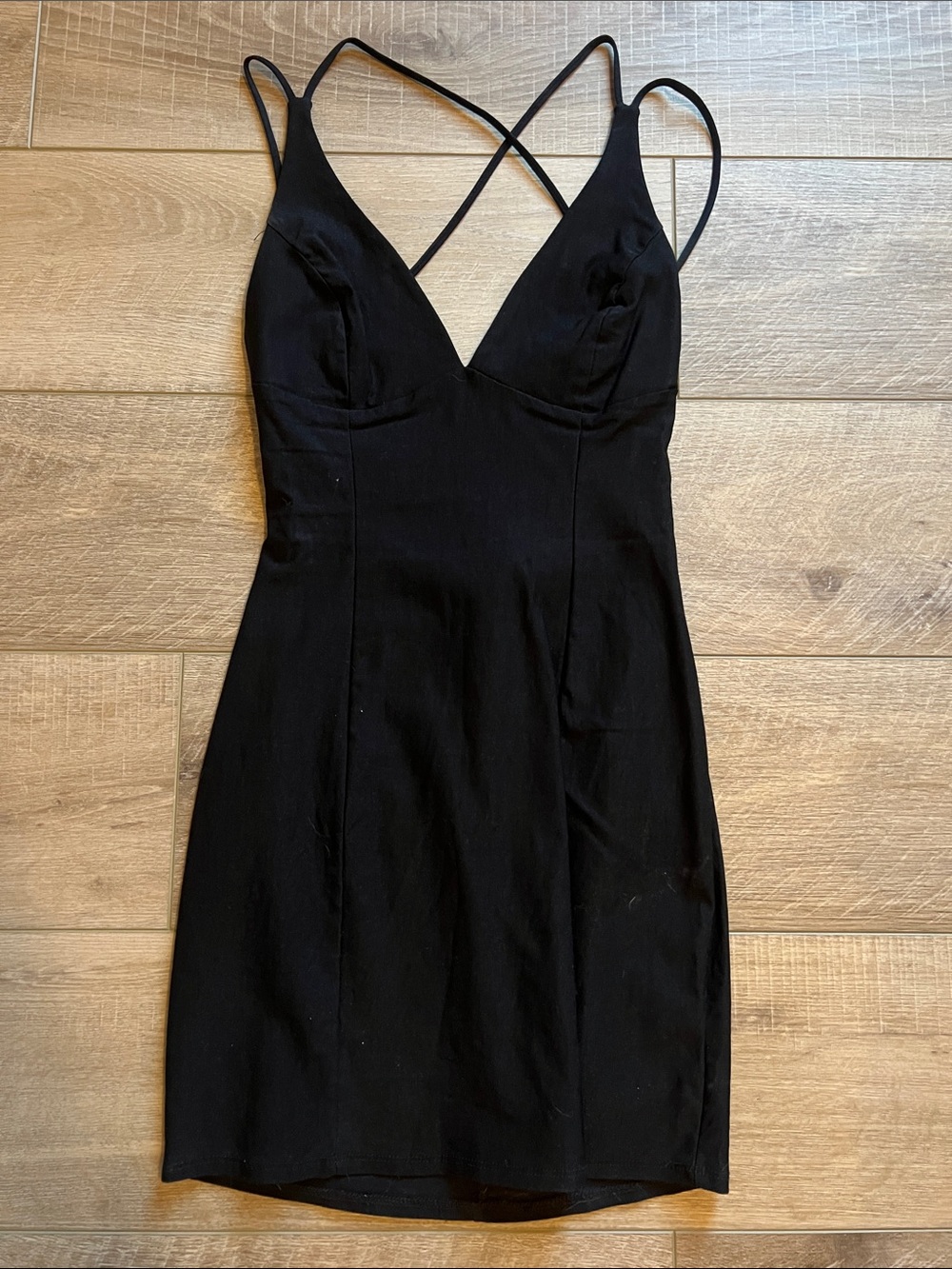 Classic Black Spaghetti-Strap Mini Dress